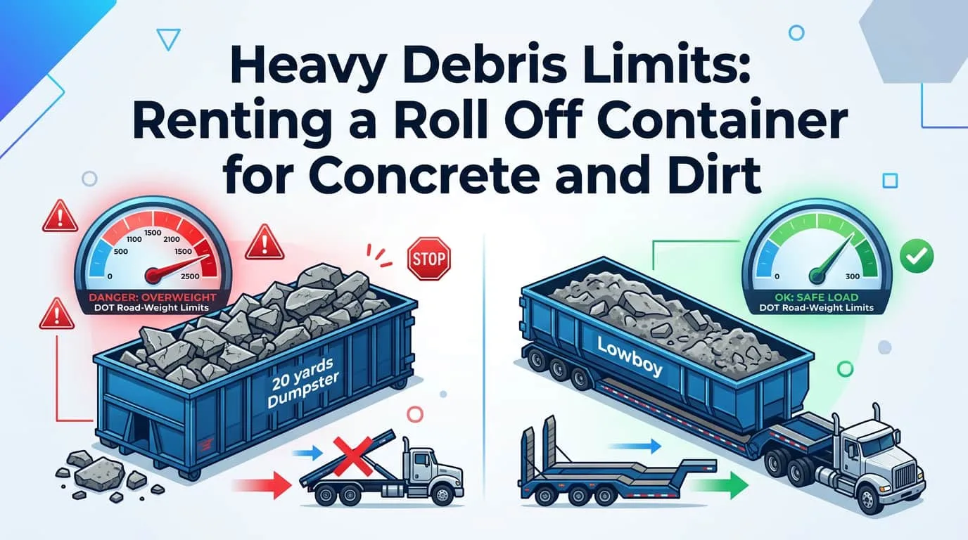 Heavy Debris Limits: Concrete and Dirt Dumpsters in Orlando